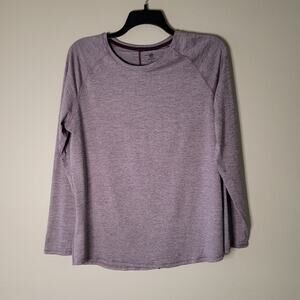 Stylish Champion Long Sleeve Shirt - Purple & White - Size 2XL